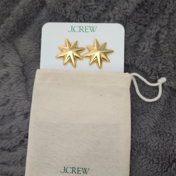 J. Crew Jewelry - J.Crew Shining Gold Starburst Earrings